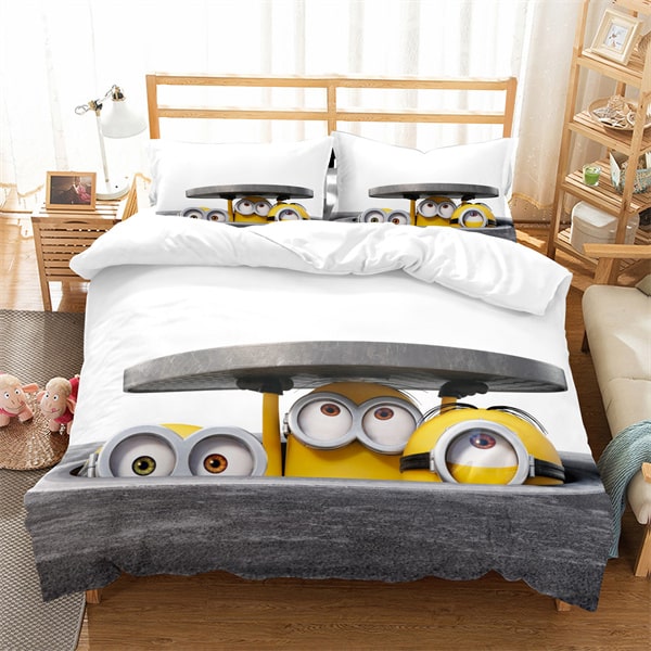 Minions Comfortable Bedding Three-Piece Soft and Breathable Duvet Cover - Image 6