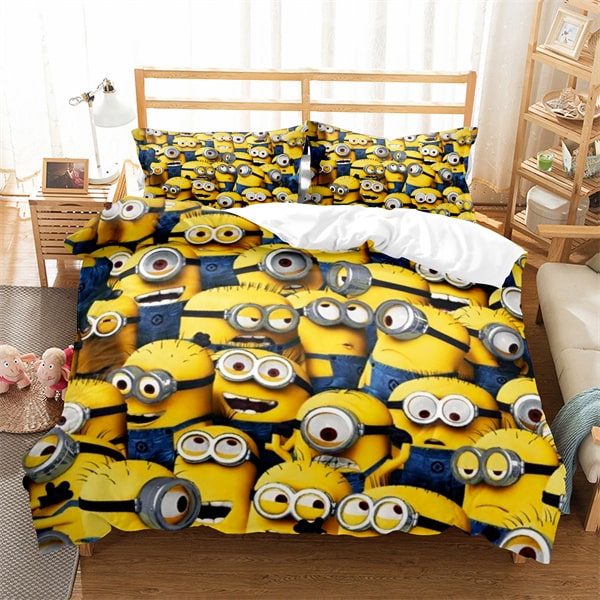 Minions Comfortable Bedding Three-Piece Soft and Breathable Duvet Cover - Image 9