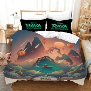 Raya and The Last Dragon Comfortable Bedding Three-Piece Soft and Breathable Duvet Cover
