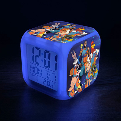 Space Jam A New Legacy 7 Colors Change Digital Alarm LED Clock - Image 11