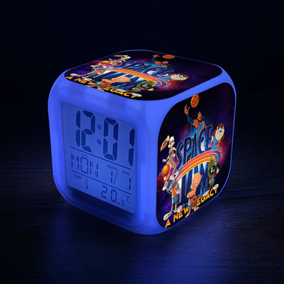 Space Jam A New Legacy 7 Colors Change Digital Alarm LED Clock - Image 4