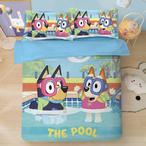 Bluey Comfortable Bedding Three-Piece Soft and Breathable Duvet Cover