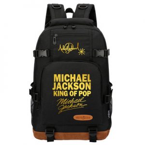 Golden Pop Dance King Michael Jackson Youth Large Student School Bag Men's and Women's Backpack