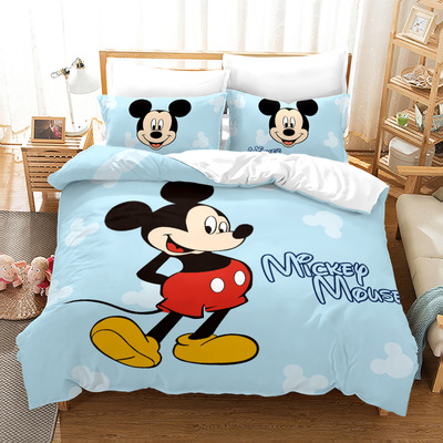 Mickey Mouse Comfortable Bedding Three-Piece Soft and Breathable Duvet Cover - Image 24