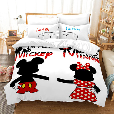 Mickey Mouse Comfortable Bedding Three-Piece Soft and Breathable Duvet Cover - Image 2