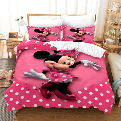 Mickey Mouse Comfortable Bedding Three-Piece Soft and Breathable Duvet Cover - Image 3