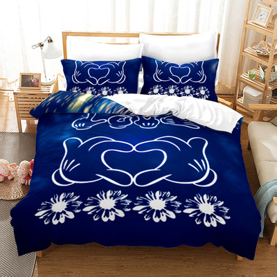 Mickey Mouse Comfortable Bedding Three-Piece Soft and Breathable Duvet Cover - Image 4