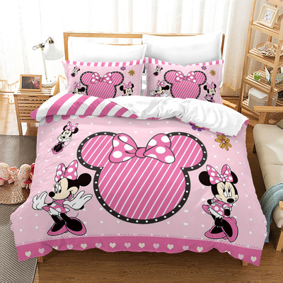 Mickey Mouse Comfortable Bedding Three-Piece Soft and Breathable Duvet Cover - Image 5