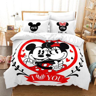 Mickey Mouse Comfortable Bedding Three-Piece Soft and Breathable Duvet Cover - Image 6