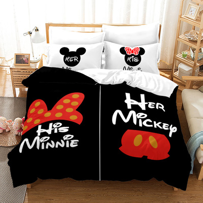 Mickey Mouse Comfortable Bedding Three-Piece Soft and Breathable Duvet Cover - Image 9