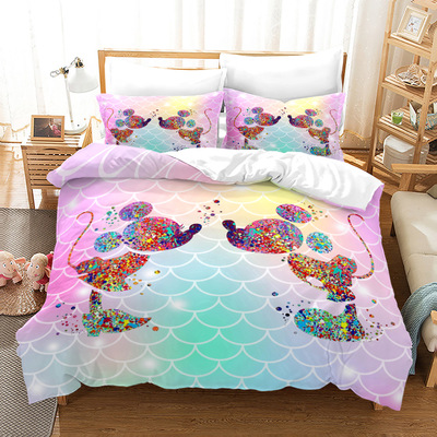 Mickey Mouse Comfortable Bedding Three-Piece Soft and Breathable Duvet Cover - Image 11