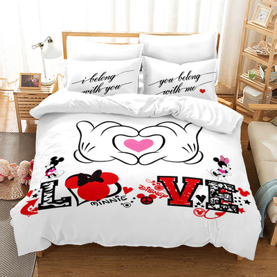 Mickey Mouse Comfortable Bedding Three-Piece Soft and Breathable Duvet Cover - Image 13