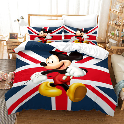Mickey Mouse Comfortable Bedding Three-Piece Soft and Breathable Duvet Cover - Image 14