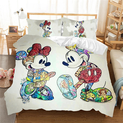 Mickey Mouse Comfortable Bedding Three-Piece Soft and Breathable Duvet Cover - Image 18
