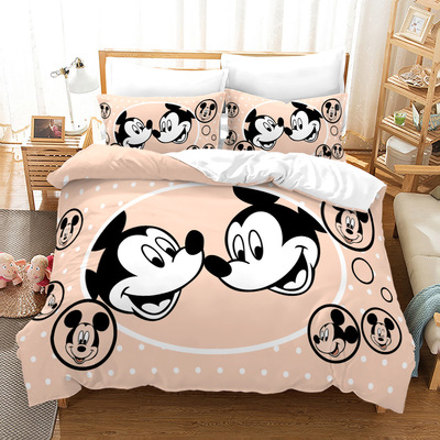 Mickey Mouse Comfortable Bedding Three-Piece Soft and Breathable Duvet Cover - Image 19