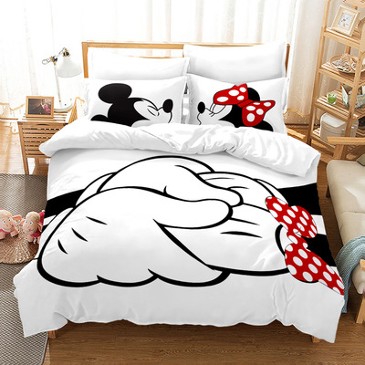 Mickey Mouse Comfortable Bedding Three-Piece Soft and Breathable Duvet Cover - Image 20