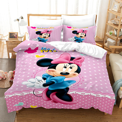Mickey Mouse Comfortable Bedding Three-Piece Soft and Breathable Duvet Cover - Image 21