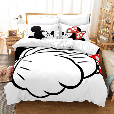 Mickey Mouse Comfortable Bedding Three-Piece Soft and Breathable Duvet Cover - Image 22