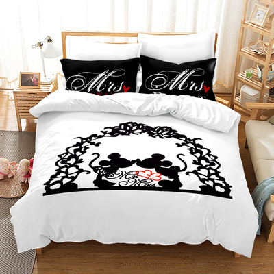 Mickey Mouse Comfortable Bedding Three-Piece Soft and Breathable Duvet Cover - Image 23