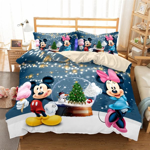 Mickey Mouse Comfortable Bedding Three-Piece Soft and Breathable Duvet Cover - Image 27