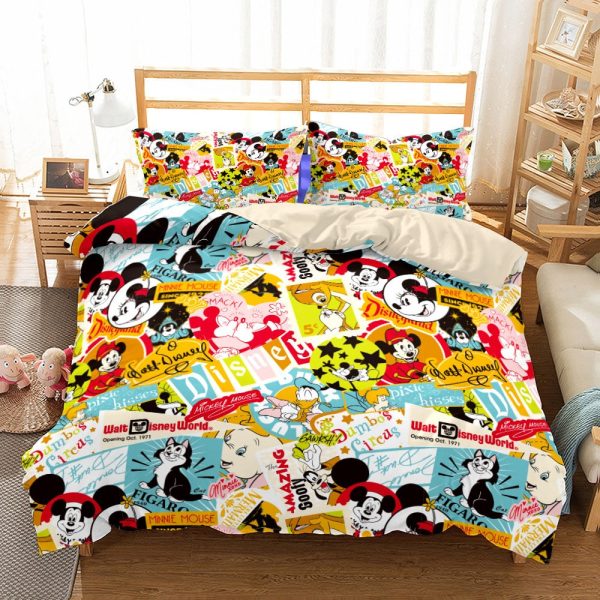 Mickey Mouse Comfortable Bedding Three-Piece Soft and Breathable Duvet Cover - Image 30