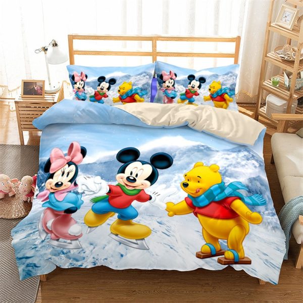 Mickey Mouse Comfortable Bedding Three-Piece Soft and Breathable Duvet Cover - Image 32