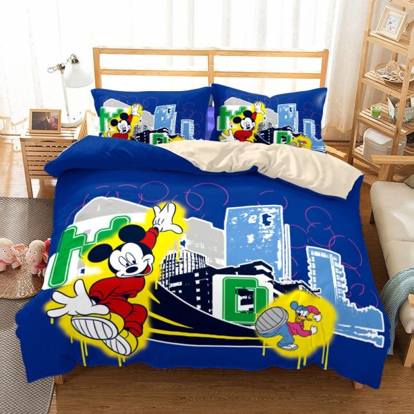 Mickey Mouse Comfortable Bedding Three-Piece Soft and Breathable Duvet Cover - Image 34