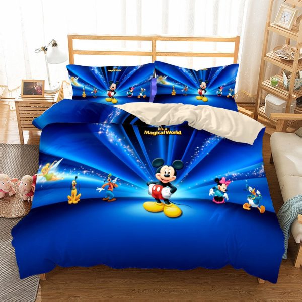 Mickey Mouse Comfortable Bedding Three-Piece Soft and Breathable Duvet Cover - Image 37
