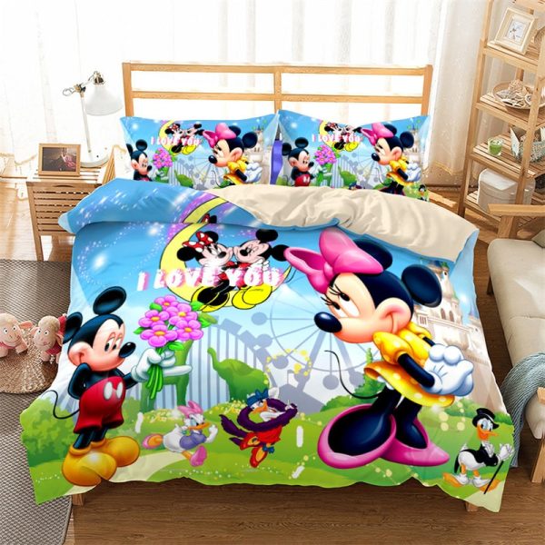 Mickey Mouse Comfortable Bedding Three-Piece Soft and Breathable Duvet Cover - Image 25