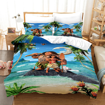 Moana Comfortable Bedding Three-Piece Soft and Breathable Duvet Cover - Image 31