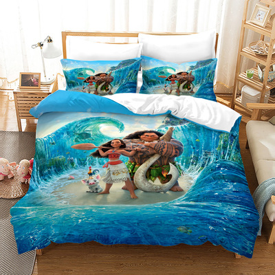 Moana Comfortable Bedding Three-Piece Soft and Breathable Duvet Cover - Image 34