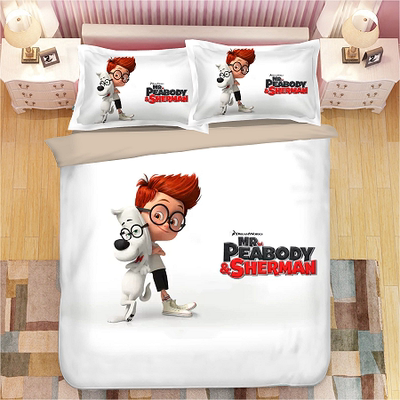 Mr. Peabody & Sherman Comfortable Bedding Three-Piece Soft and Breathable Duvet Cover - Image 10