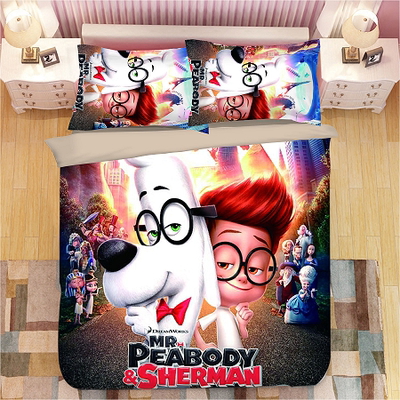 Mr. Peabody & Sherman Comfortable Bedding Three-Piece Soft and Breathable Duvet Cover - Image 11