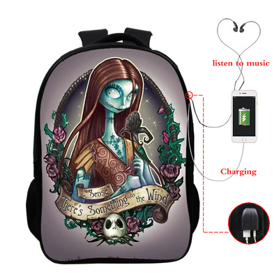 Princess Series USB Charge Backpack Mega Charizard Split Students Boys Girls Knapsack Men Women Travel Laptop Rucksack - Image 10