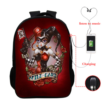 Princess Series USB Charge Backpack Mega Charizard Split Students Boys Girls Knapsack Men Women Travel Laptop Rucksack - Image 6