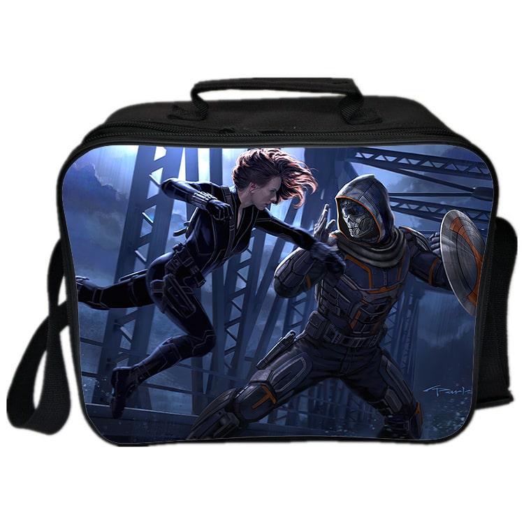 Black Widow Cooler Bag Insulation Bag Students School Food Storage Box - Image 14