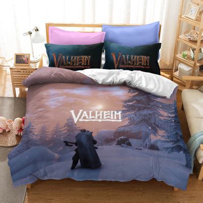 Valheim Comfortable Bedding Three-Piece Soft and Breathable Duvet Cover - Image 2