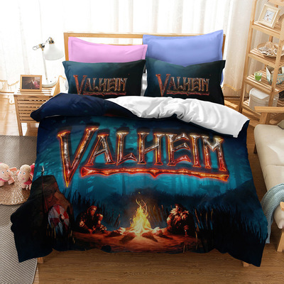 Valheim Comfortable Bedding Three-Piece Soft and Breathable Duvet Cover - Image 3