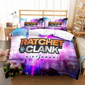 Ratchet & Clank Comfortable Bedding Three-Piece Soft and Breathable Duvet Cover