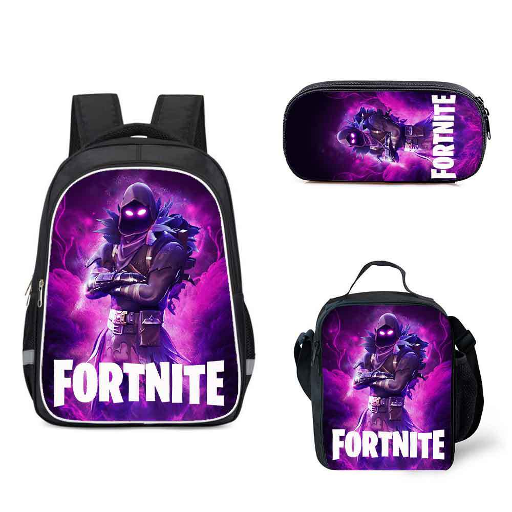 16 Inch Fortnite Backpack School Bag+Lunch Bag+Pencil Bag - Image 11