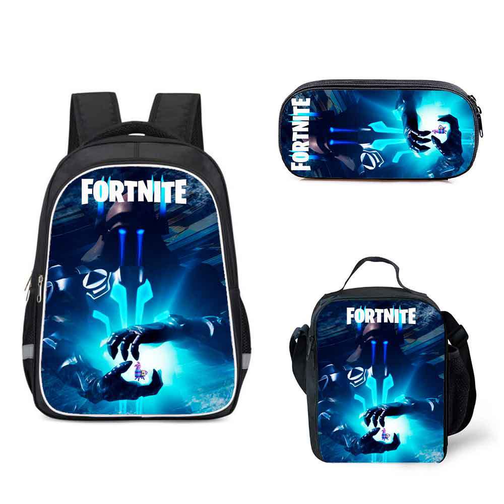 16 Inch Fortnite Backpack School Bag+Lunch Bag+Pencil Bag - Image 9