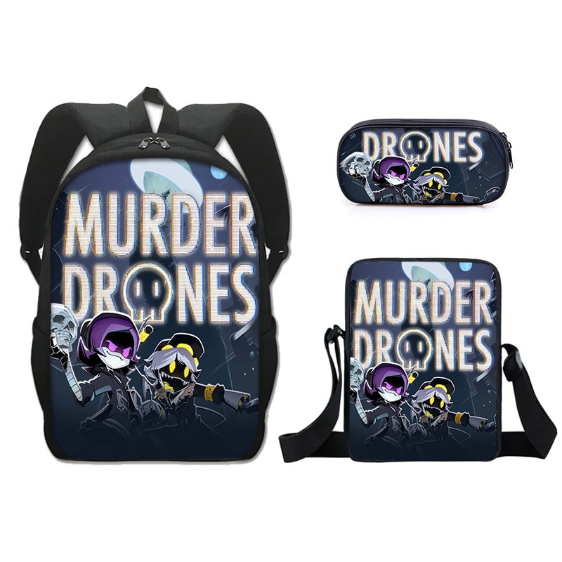 16 Inch Murder Drones Backpack School Bag+Messenger Bag+Pencil Bag -  giftcartoon