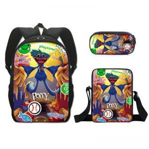 16 Inch Poppy Playtime Backpack School Bag+Messenger Bag+Pencil Bag