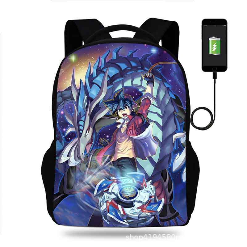 18 Inch Beyblade Burst Backpack School Bag Black - Image 16
