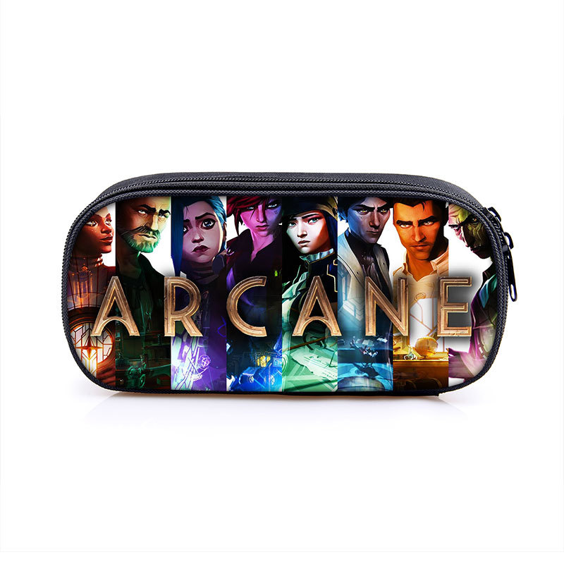 Arcane:League of Legends Cosmetic Bags Boys Girls Children Large Pencil Case Purse Storage Bags Women Men Multifunction Makeup Bag - Image 28