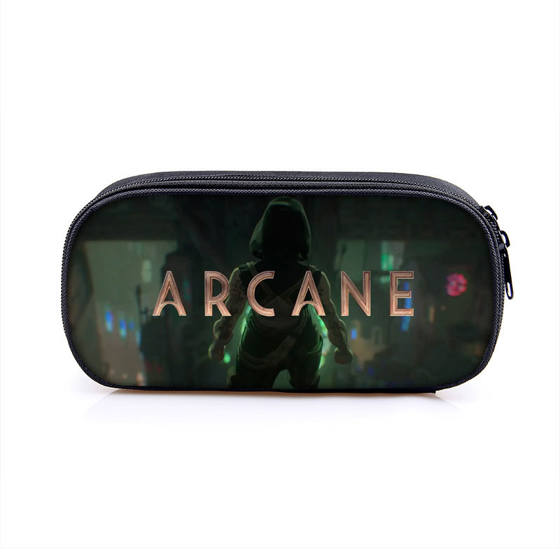 Arcane:League of Legends Cosmetic Bags Boys Girls Children Large Pencil Case Purse Storage Bags Women Men Multifunction Makeup Bag - Image 7