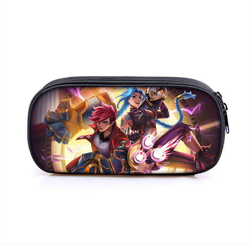 Arcane:League of Legends Cosmetic Bags Boys Girls Children Large Pencil Case Purse Storage Bags Women Men Multifunction Makeup Bag - Image 9