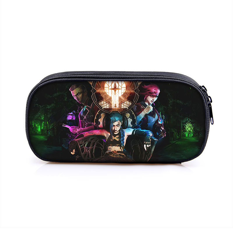 Arcane:League of Legends Cosmetic Bags Boys Girls Children Large Pencil Case Purse Storage Bags Women Men Multifunction Makeup Bag - Image 29