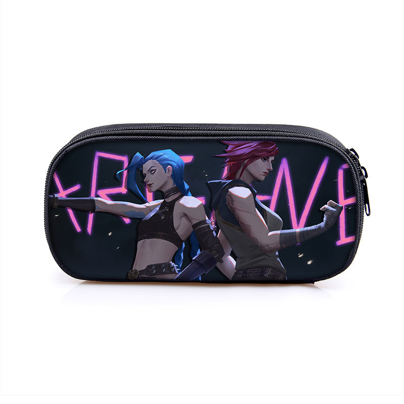 Arcane:League of Legends Cosmetic Bags Boys Girls Children Large Pencil Case Purse Storage Bags Women Men Multifunction Makeup Bag - Image 17