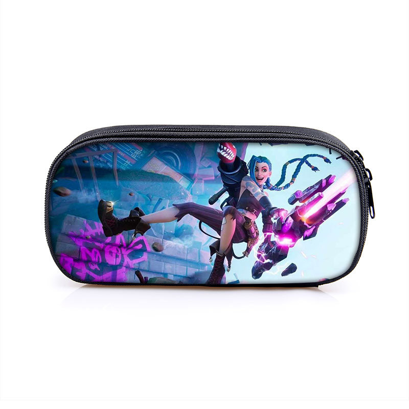 Arcane:League of Legends Cosmetic Bags Boys Girls Children Large Pencil Case Purse Storage Bags Women Men Multifunction Makeup Bag - Image 20